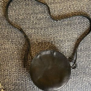 NWT Madewell Black Leather Circle Bag
